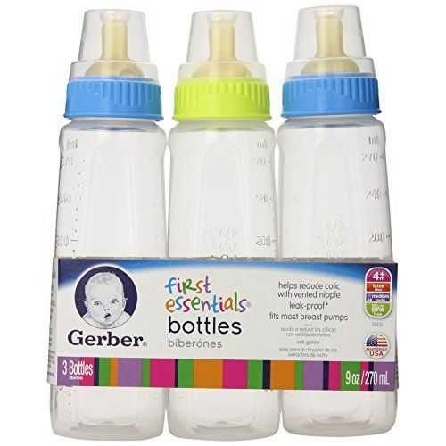 Gerber First Essentials Bottle Latex Medium Flow 9 Oz 4M+