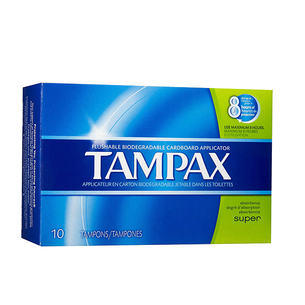 Tampax Flushable Cardboard, Super Absorbency Tampons