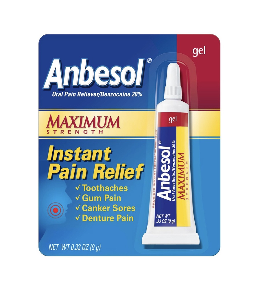Anbesol Oral Anesthetic Regular Strength, Cool Mint Gel